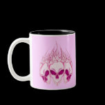 Flaming Pink Skulls mugs