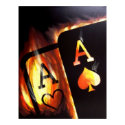 Flaming Pocket Aces Poker painting by Teo Alfonso posters