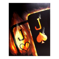 Flaming Pocket Jacks Poker Poster by Teo Alfonso posters by Teofaith Flaming Pocket Jacks Poker Poster by Teo Alfonso posters