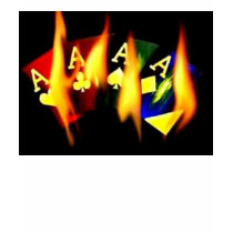 FLAMING QUAD QUADS ACES POKER CASINO ART by Teo t-shirts