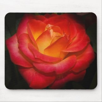 Flaming rose mousepad mousepad