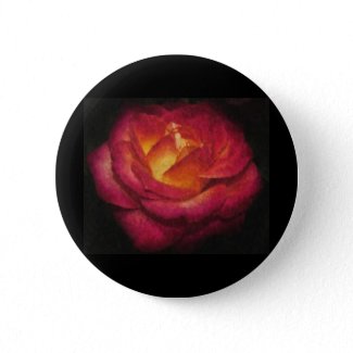 Flaming Rose Oil Painting Pin