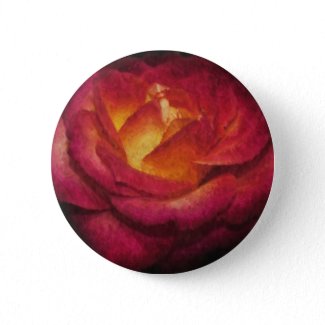 Flaming Rose Oil Painting Pins