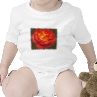 Flaming Rose on Parchment T-shirt