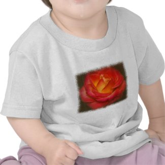 Flaming Rose on Parchment Tees