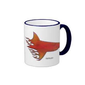 Flaming Shark by FishTs.com Coffee Mugs