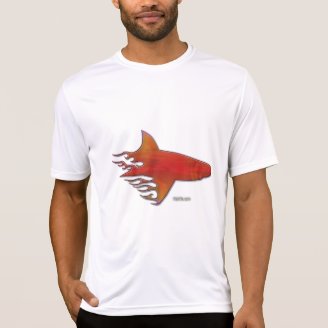 Flaming Shark by FishTs.com T-shirts
