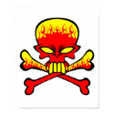 Flaming Skull and Crossbones posters