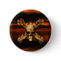 Flaming Skull and Crossbones w/Red Sky Background buttons