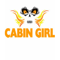 Flaming Skull Cabin Girl t-shirts