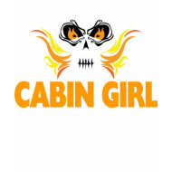 Flaming Skull Cabin Girl shirt