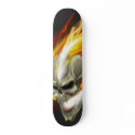 flaming-skull-colored skateboard