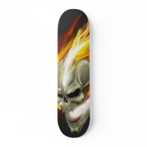 flaming-skull-colored skateboards by eageraus1401 flaming-skull-colored skateboards