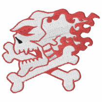 Flaming Skull Embroidered Shirt embroidered shirts by fathersdaytshirts Flaming Skull Embroidered Shirt embroidered shirts