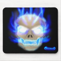 Flaming Skull Mouse Pad 2 mousepads by Stuntman89 Flaming Skull Mouse Pad 2 mousepads