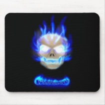 Flaming Skull Mouse Pad mousepads by Stuntman89 Flaming Skull Mouse Pad mousepads