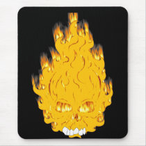 Flaming SKull Mousepads
