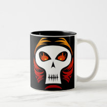 Flaming Skull mug mugs