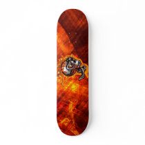 Flaming Skull Skateboard