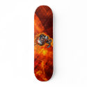 Flaming Skull Skateboard