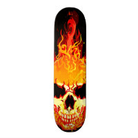 Flaming Skull Skateboard