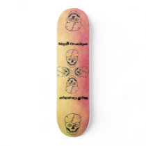 flaming skull skateboard deck, by SandyCloss