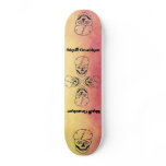 flaming skull skateboard deck, by SandyCloss