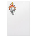 Flaming Skull Stationery Design
