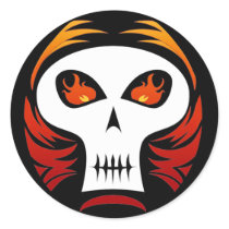 Flaming Skull stickers