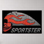 Flaming Skull Tank Print