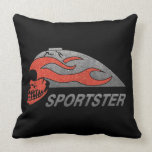 Flaming Skull Tank Throw Pillows