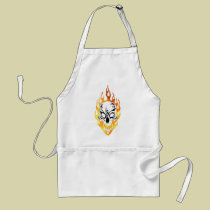 Flaming Skull Tattoo aprons