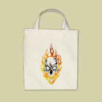 Flaming Skull Tattoo bags