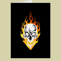 Flaming Skull Tattoo cards