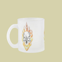 Flaming Skull Tattoo mugs