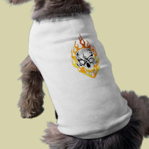 Flaming Skull Tattoo pet clothing