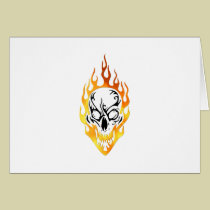 Flaming Skull Tattoo cards