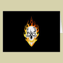 Flaming Skull Tattoo cards