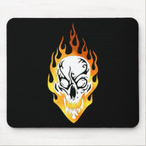 Flaming Skull Tattoo mousepads