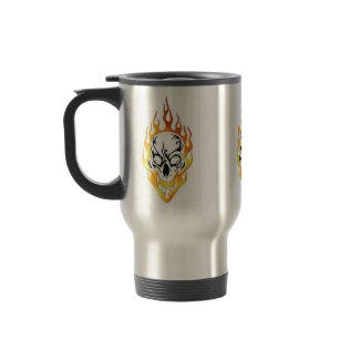Flaming Skull Tattoo mug