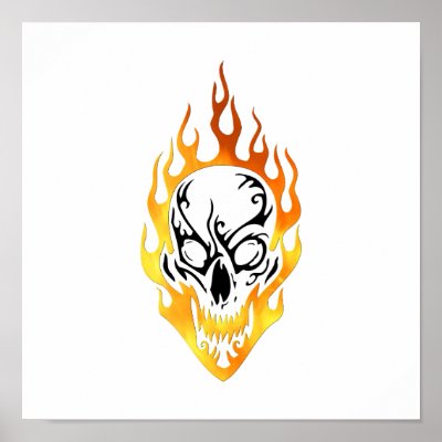 Skull Tattoos With Flames. Flaming skull tattoos are hot