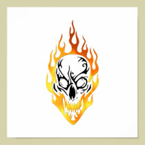 Flaming Skull Tattoo posters