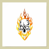 Flaming Skull Tattoo posters