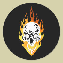Flaming Skull Tattoo stickers