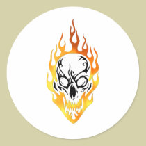 Flaming Skull Tattoo stickers