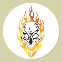 Flaming Skull Tattoo stickers