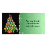 Flaming Skull Tree Photo Greeting Card