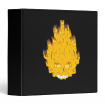 Flaming SKull Vinyl Binder