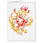 Flaming Skulls-multi Card