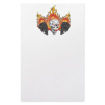 Flaming Skulls Stationery Design